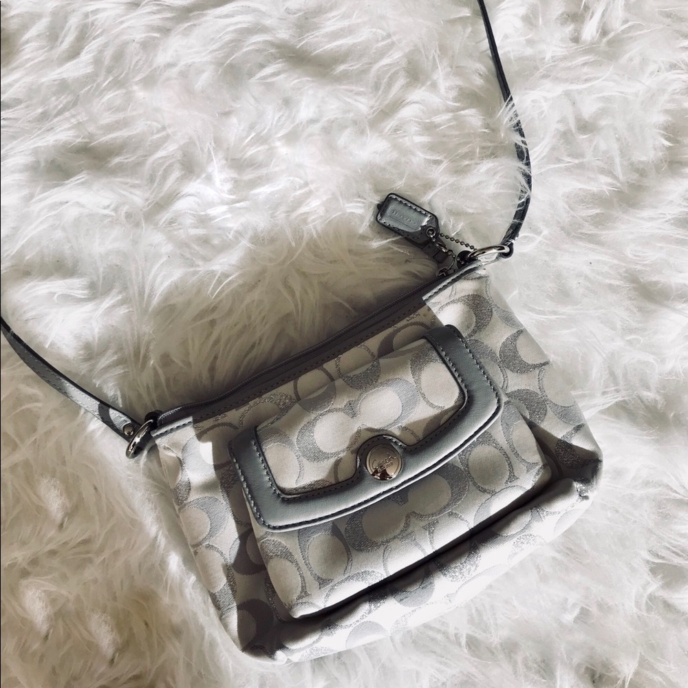 Silver Coach Bag